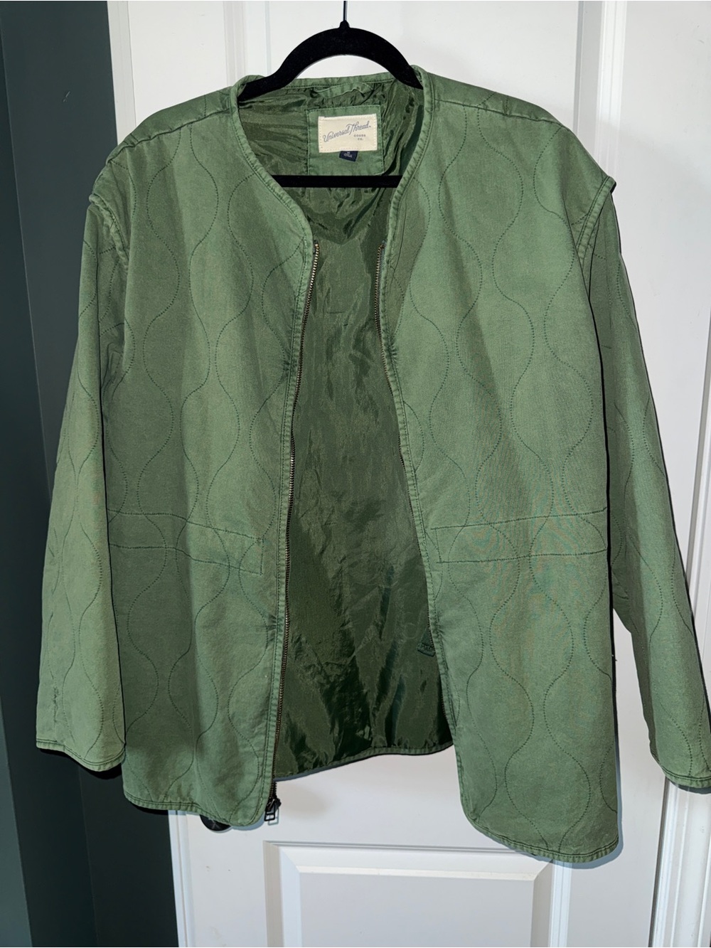 Universal Thread Quilted Green Jacket with Lining Women’s XL